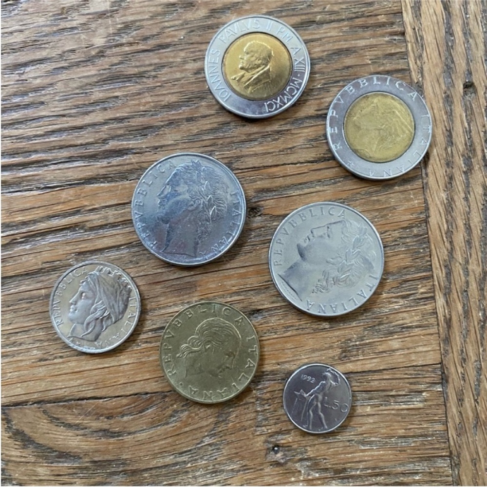 Lire coins from italy italian coins